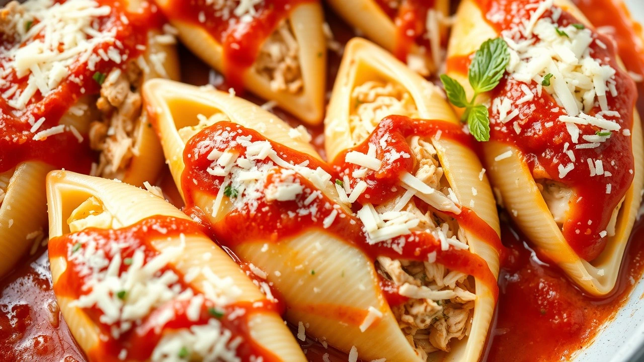 chicken stuffed shells recipe